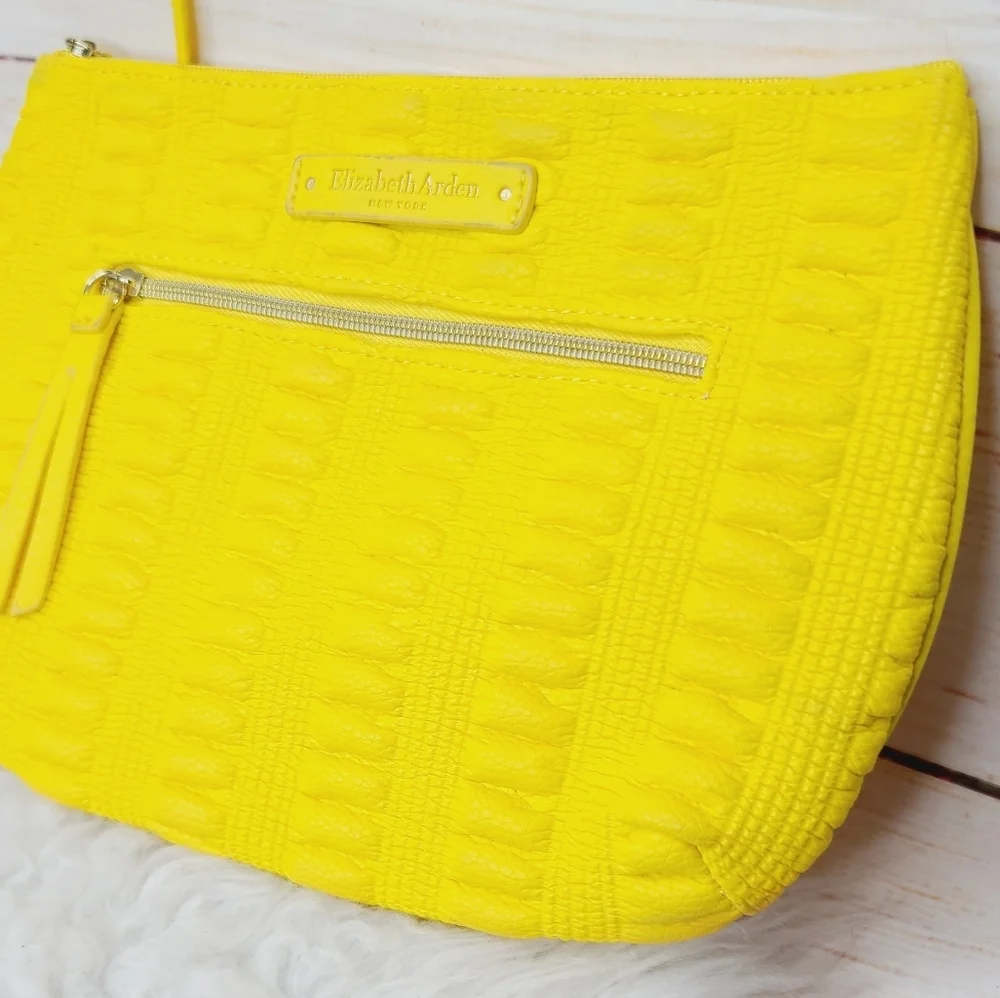 Elizabeth Arden mellow yellow make up clutch bag